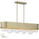 Verdi Square 6 Light 38.75 inch Soft Gold With Gold Leaf Island Light Ceiling Light